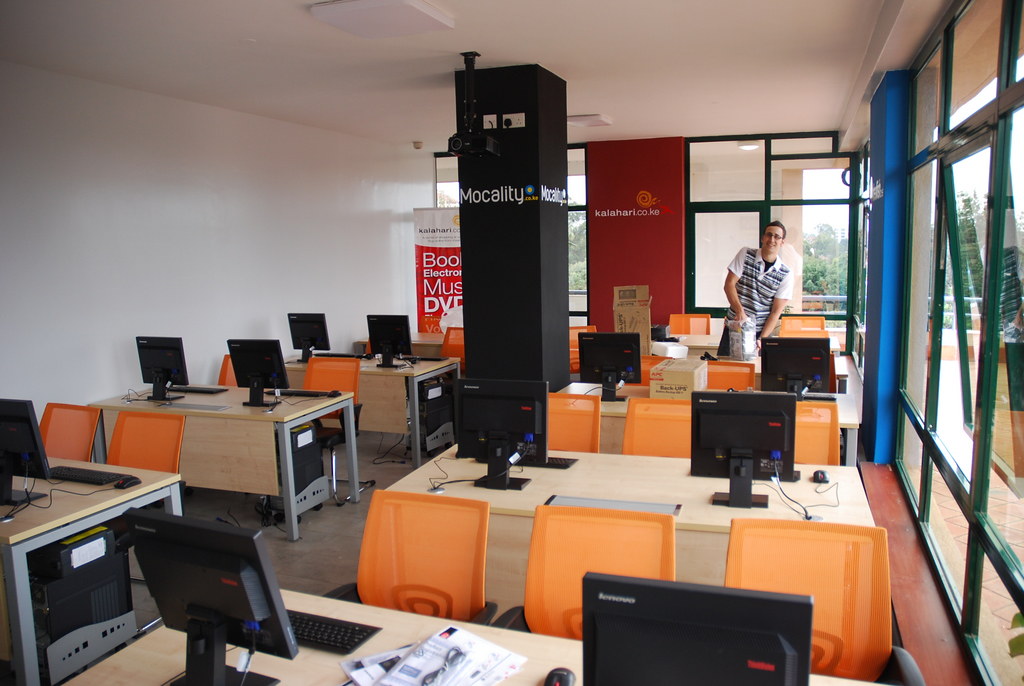 Nairobi tech office workstation representing NGO data protection compliance in Kenya