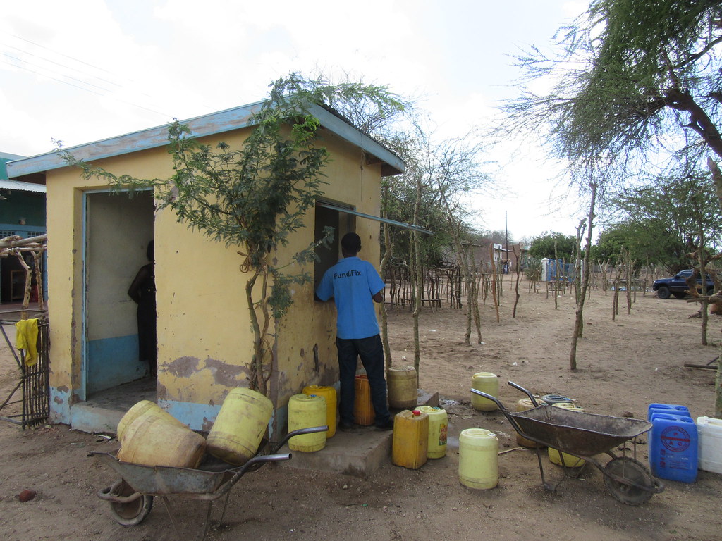 Rural water kiosk in Kenya representing the community water enterprises eligible for NGO grant funding