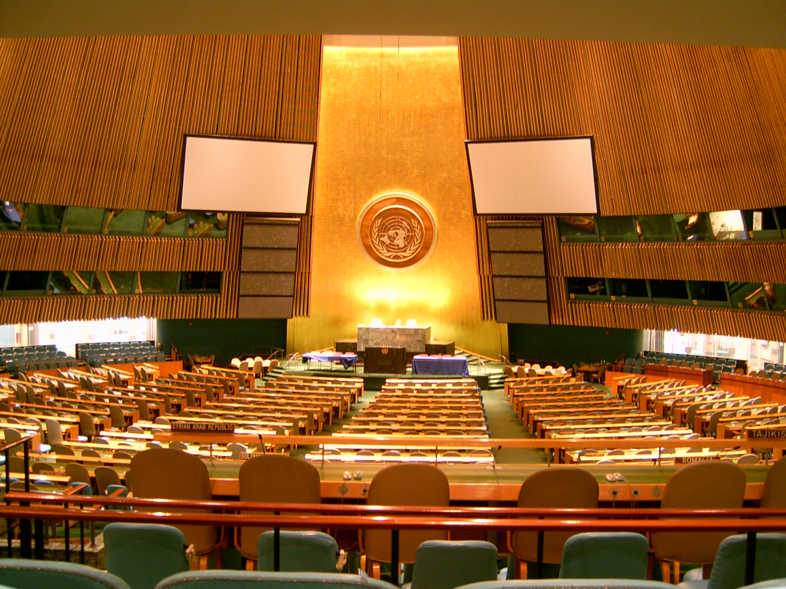 United Nations General Assembly hall, where ECOSOC consultative status lets accredited NGOs take part