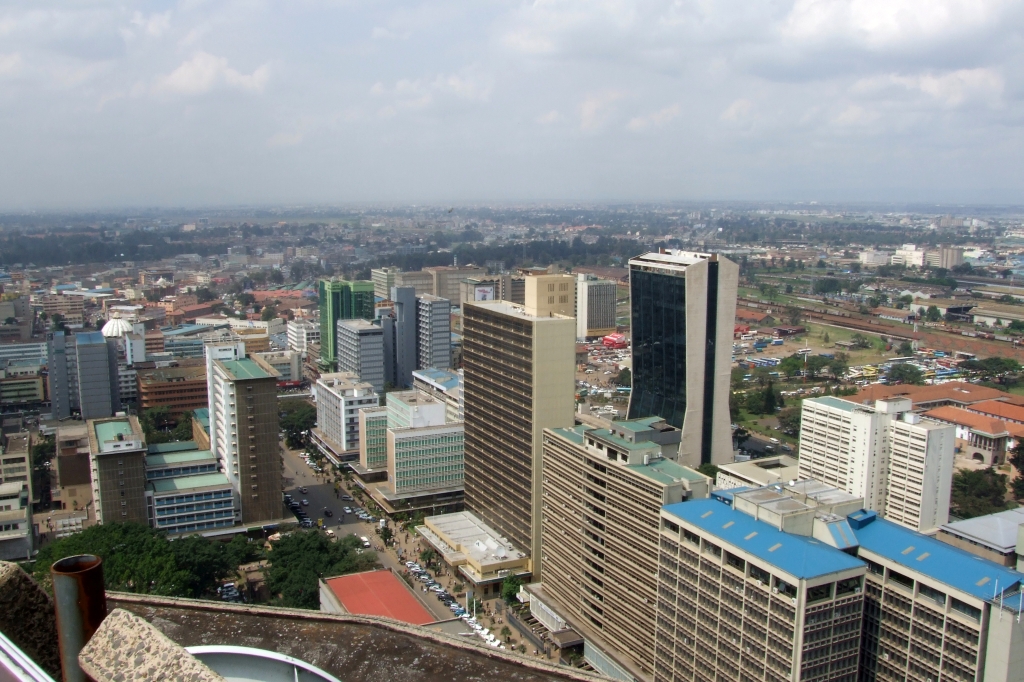 Aerial view of Nairobi city centre, where the Nairobi youth climate grants 2026 will fund projects
