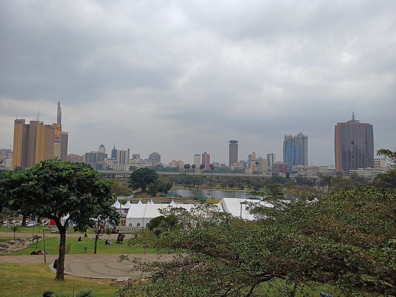Nairobi city skyline from Uhuru Park, where many NGO jobs in Kenya 2026 are based