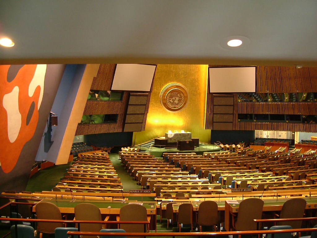Assembly hall at the United Nations, illustrating UN Day 2026 and how Kenyan NGOs partner with the UN